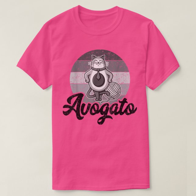 Camiseta Avogato de mujeres hombres, aguacate de gato, dive (Diseño del anverso)