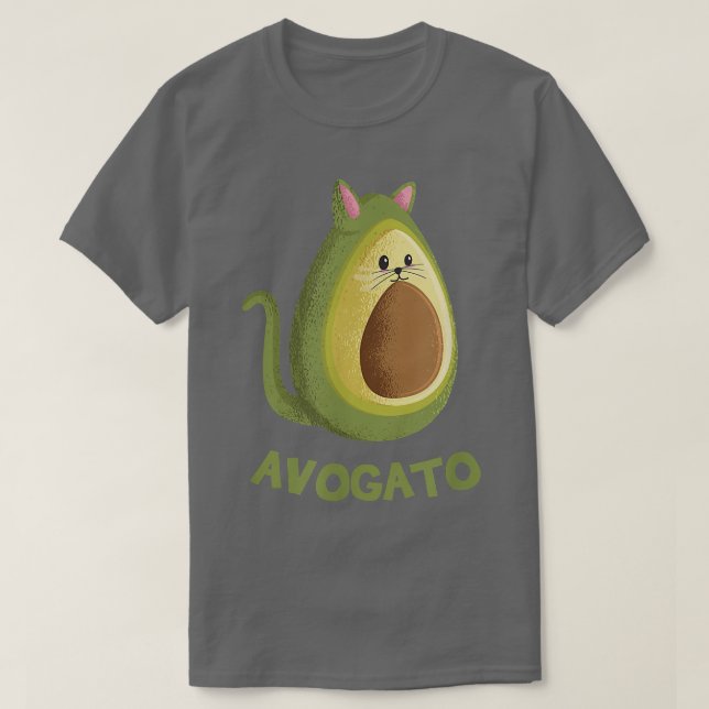 Camiseta Avogato Funny Aguacate Cat Cute Face Gráfico (Diseño del anverso)
