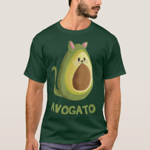 Camiseta Avogato Funny Aguacate Cat Cute Face Gráfico