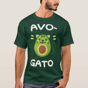 Camiseta AvoGato Funny Aguacate y vegetariano amante del ga