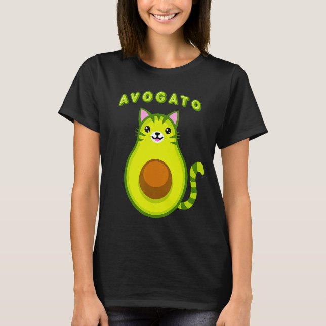 Camiseta Avogato Gato Aguacate Top, Cinco De Meow, Divertid (Anverso)