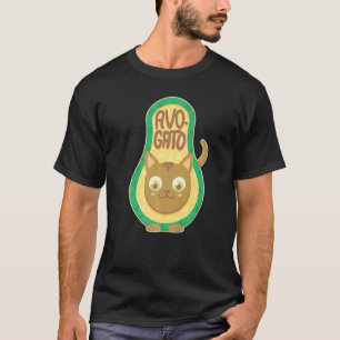 Camiseta Avogato Gato de Aguacate Para Veganos y Vegetarian