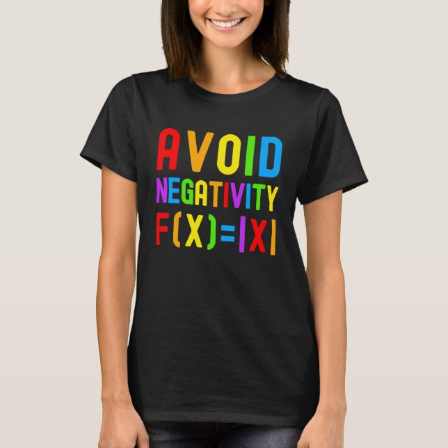 Camiseta Avoid Negativity   Kids Math Math Equation Math Ge (Anverso)
