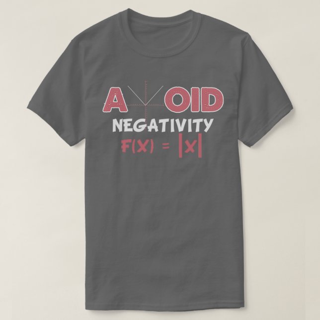 Camiseta Avoid Negativity Math Pun Equation Math Teacher (Diseño del anverso)