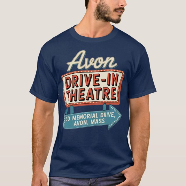 Camiseta Avon Drive-In Theater Retro Massachusetts Drive-In (Anverso)