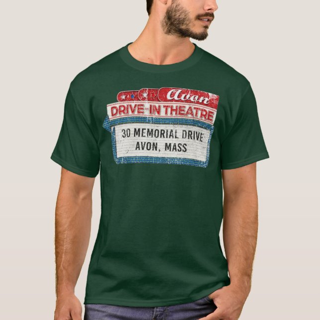 Camiseta Avon Drive-In Theatre T-Shirt Retro Massachusetts  (Anverso)