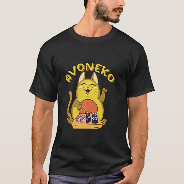 Camiseta Avoneko, Amantes de la Comida Vegana Japonesa  Sus (Anverso)
