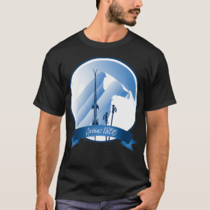 Camiseta Avoriaz 1800 Alpes diseño de telesillas