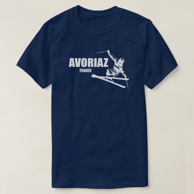 Camiseta Avoriaz France Skier (Diseño del anverso)