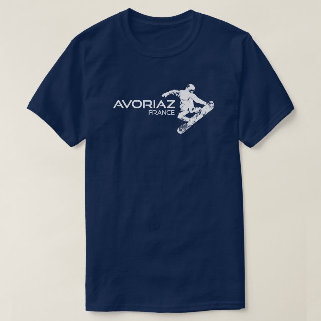 Camiseta Avoriaz France Snowboarder (Diseño del anverso)