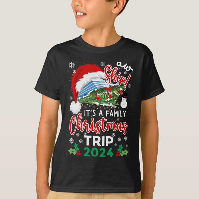 Camiseta Aw Ship it a Navidades crucero familia 2024 M (Anverso)