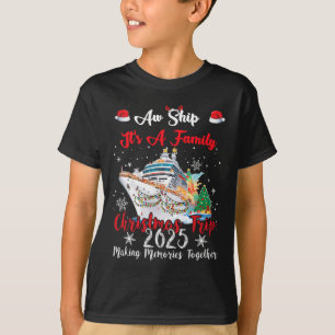 Camiseta Aw Ship its A Family Navidades Trip - 2025 Uni-adu