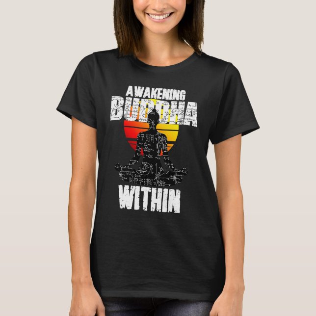 Camiseta Awakening Buddha, Spiritual Awareness, Zen Teacher (Anverso)