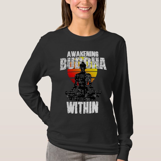Camiseta Awakening Buddha, Spiritual Awareness, Zen Teacher (Anverso)