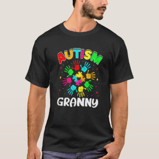 Camiseta Aware Autistic Granny Puzzle Support Family Autism