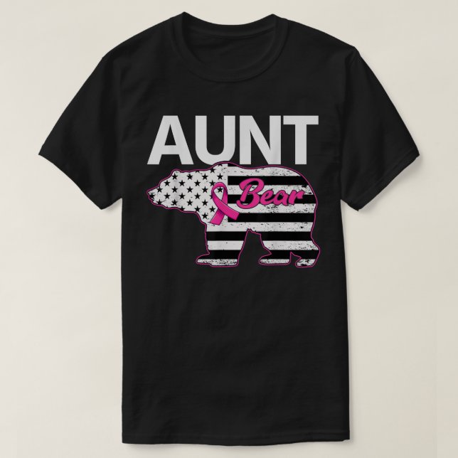 Camiseta Awaren por cáncer de mama en la tía de la familia (Diseño del anverso)
