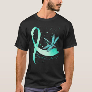 Camiseta Awaren por Cáncer de Ovario de Cinta Verde azulada