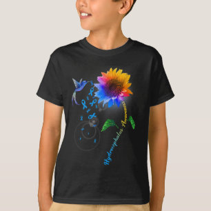 Camiseta Awareness Blue Sunflower Hummingbird