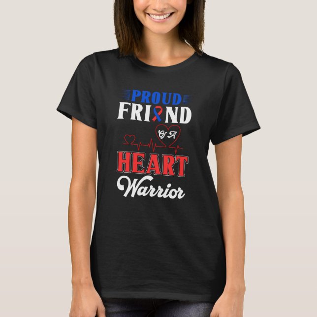 Camiseta Awareness Month Support Proud Friend Of A Heart Wa (Anverso)
