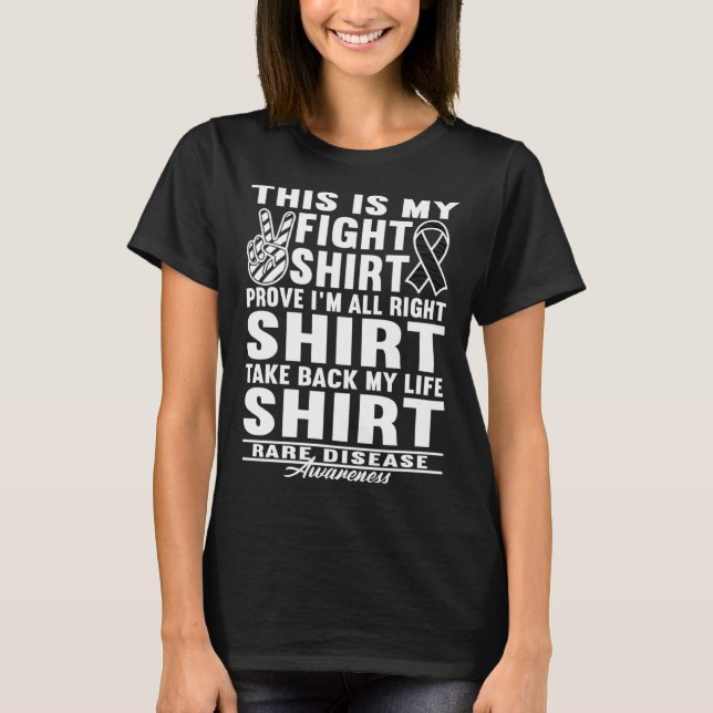 Camiseta Awarness Figh I Zebra Ribbon I Rare Diseases (Anverso)