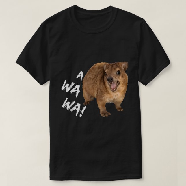 Camiseta ¡Awawa! Meme de Hyrax furioso que grita (Diseño del anverso)
