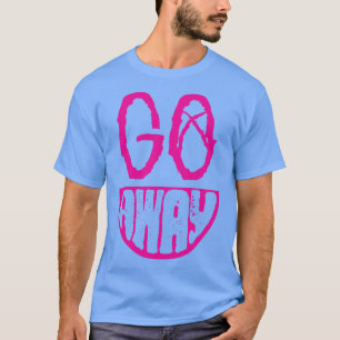Camiseta Away simple cara de sonrisa sarcástica