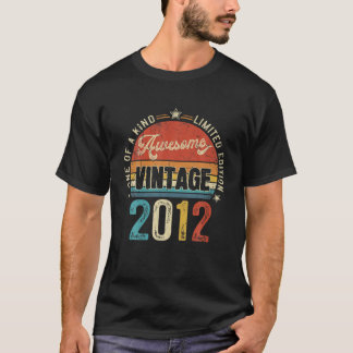 Camiseta Awesome 10 Years Old Vintage 2012 Retro 10Th Birth