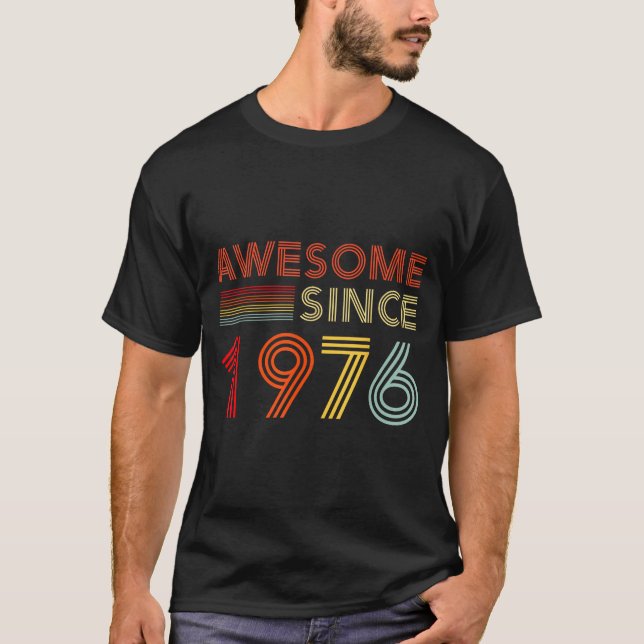 Camiseta Awesome 50 Birthday Decorations Men 50yr 1976 50th (Anverso)