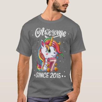 Camiseta Awesome 7th Birthday Unicorn 7 Years old Girl Bday