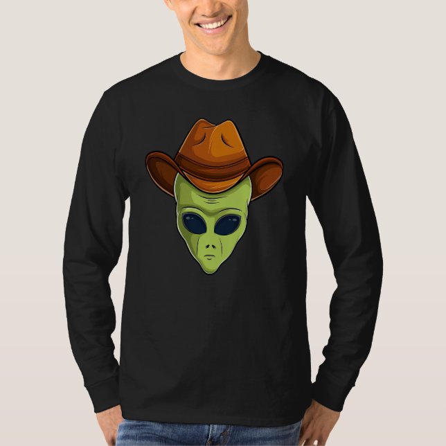 Camiseta Awesome Alien Head Style Hat Humans Aren't Real Cu (Anverso)