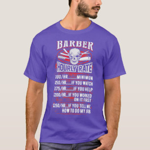 Camiseta Awesome Barberx27s Hourly Rate