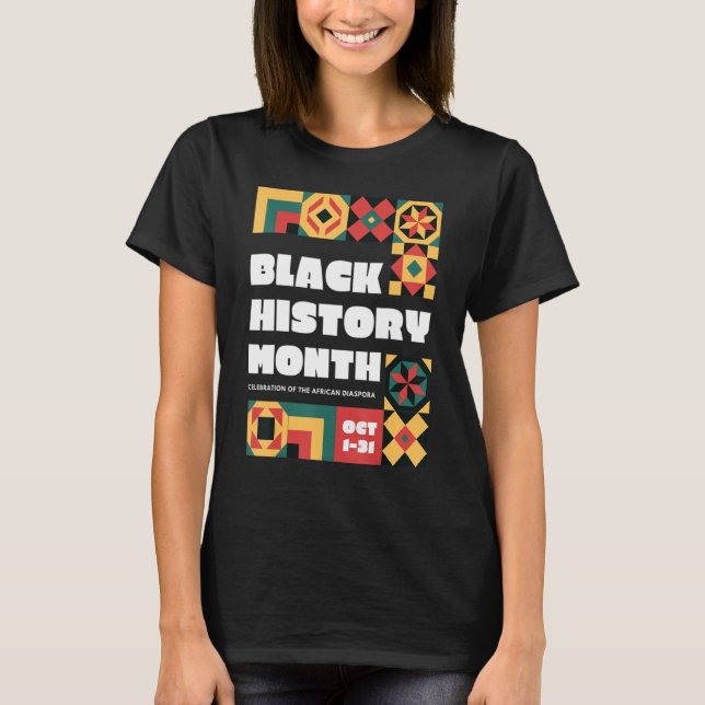 Camiseta Awesome Black History Month Proud Africa Celebrati (Anverso)