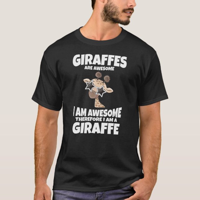 Camiseta Awesome Cartoon I am a Giraffe Shirt for Giraffe L (Anverso)