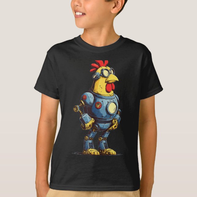 Camiseta Awesome Chicken Robot For Future Animals Lovers  (Anverso)