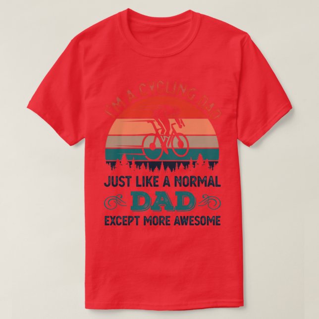 Camiseta Awesome Cycling Dad Funny Bicycle Gift (Diseño del anverso)