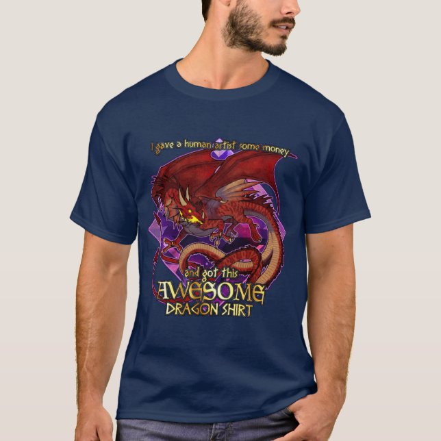 Camiseta Awesome Dragon Shirt (Rojo) (Anverso)