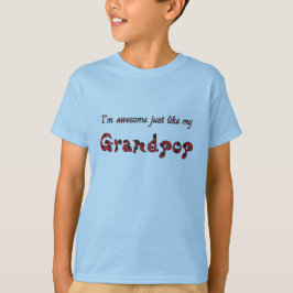Camiseta Awesome Grandpop Light Blue