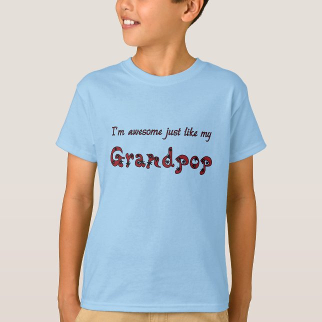 Camiseta Awesome Grandpop Light Blue (Anverso)