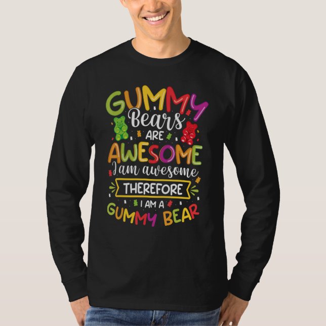 Camiseta Awesome Gummy Bear  Candy  Girls Kid (Anverso)