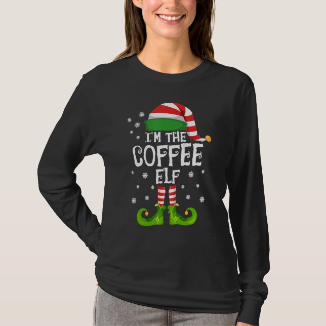 Camiseta Awesome I m the Coffee Elf Family Matching Christm (Anverso)