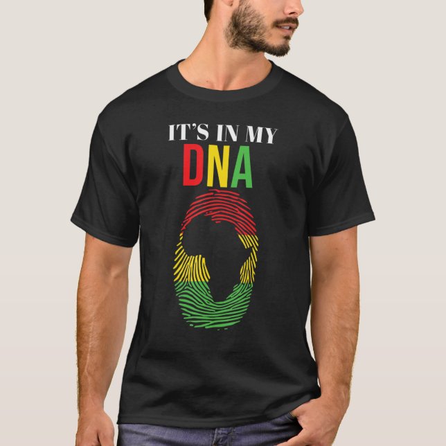 Camiseta Awesome Its In My DNA Proud African American Vinta (Anverso)