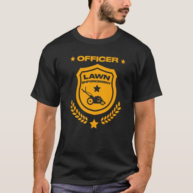 Camiseta Awesome Lawn Mower   Officer Lawn Enforcement (Anverso)