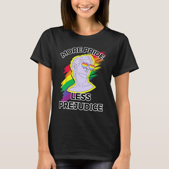 Camiseta awesome lgbt pride love more pride less prejudice  (Anverso)