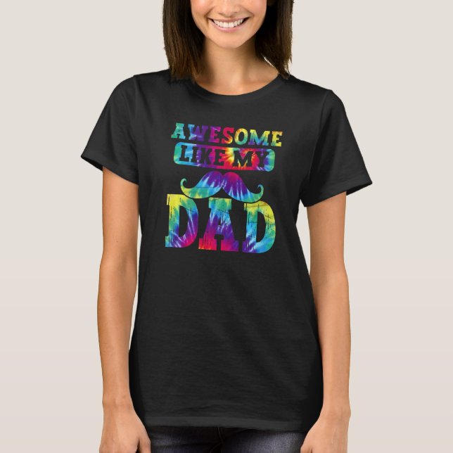 Camiseta Awesome Like My Dad Matching Fathers Day Family Ki (Anverso)
