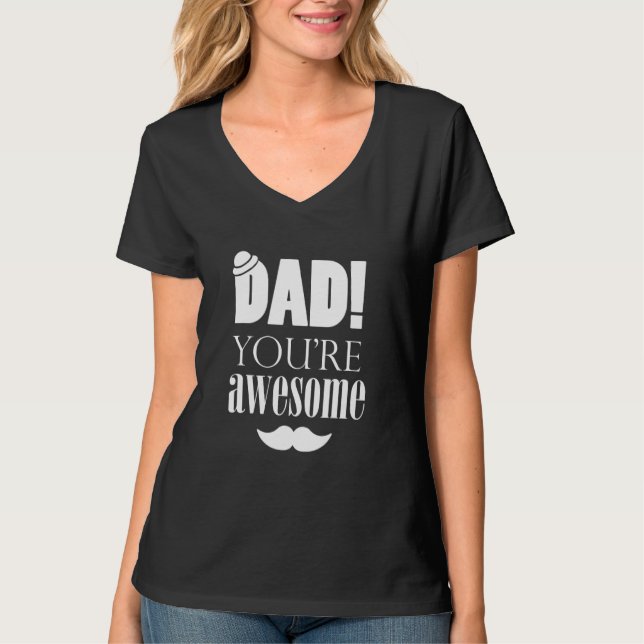 Camiseta Awesome Like My Daughter Funny Father's Day (Anverso)
