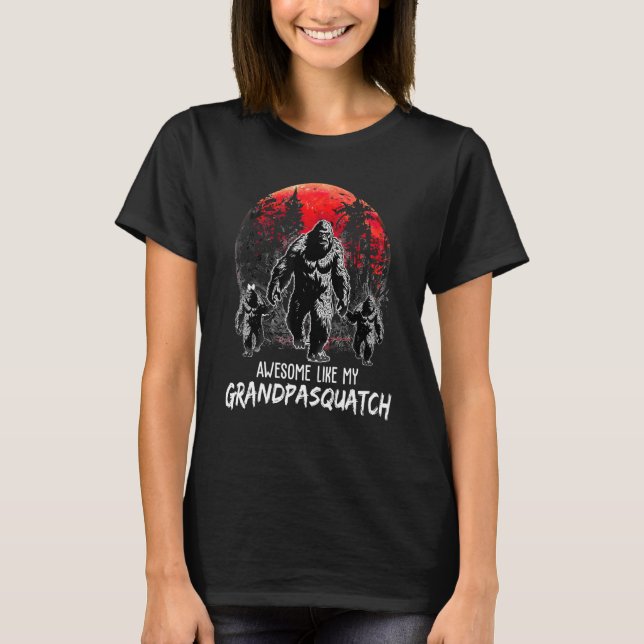 Camiseta Awesome Like My Grandpa Squatch  Tees Fathers Day (Anverso)