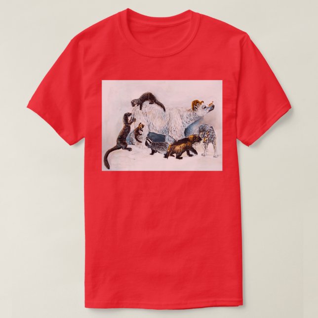 Camiseta Awesome Mustelids (Diseño del anverso)