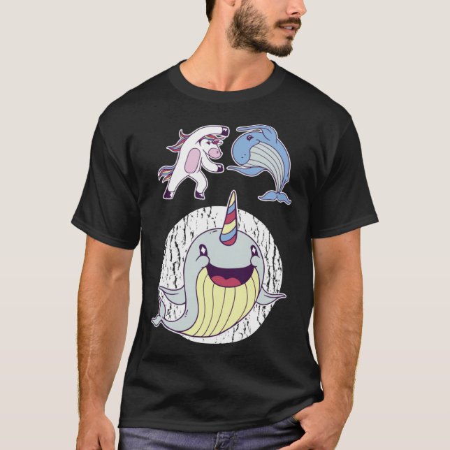 Camiseta Awesome Narwhal Unicorns Of The Sea (Anverso)