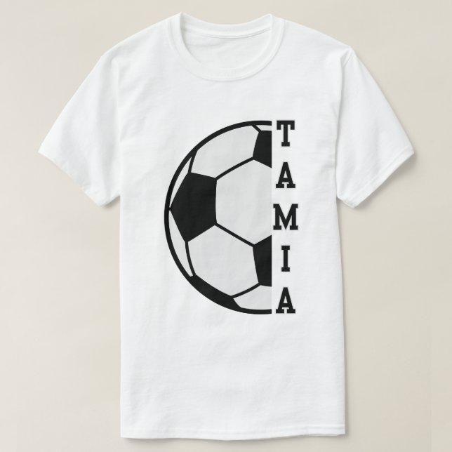 Camiseta Awesome Nombre Personalizado Soccer Ball Sports (Diseño del anverso)