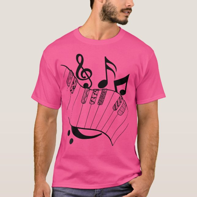 Camiseta Awesome Piano Player Gift Shirt Piano Teacher Keyb (Anverso)